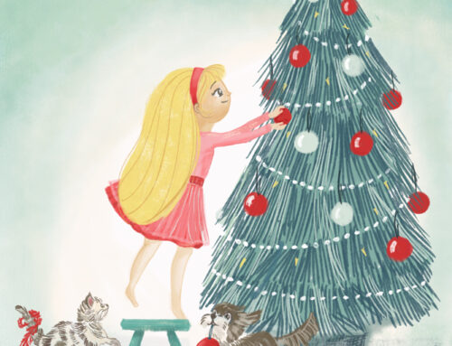 Illustrazioni per bambini personalizzate per biglietti d’auguri – Natale