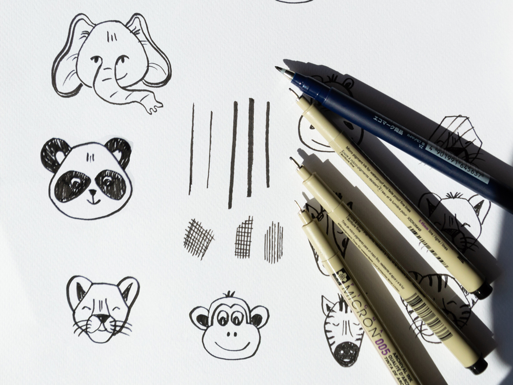 Set di pennelli per disegni digitali effetto china per Adobe Illustrator: download gratuito