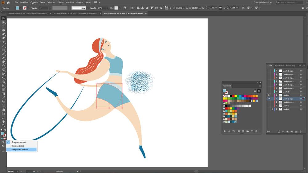 Texture vettoriali personalizzate illustrazioni Adobe Illustrator