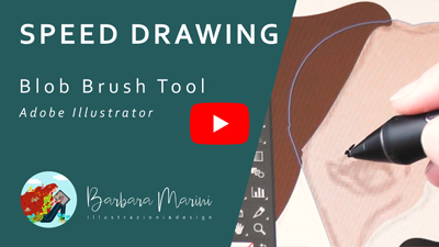 Copertina video tutorial youtube sullo strumento Blob Brush di Illustrator
