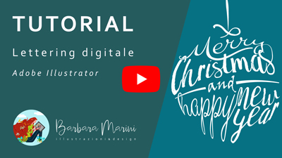Copertina video tutorial youtube sul lettering digitale