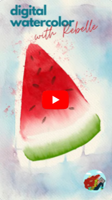 Acquerello digitale video tutorial di Barbara Marini Illustratrice