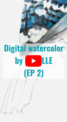 Acquerello digitale video tutorial di Barbara Marini Illustratrice